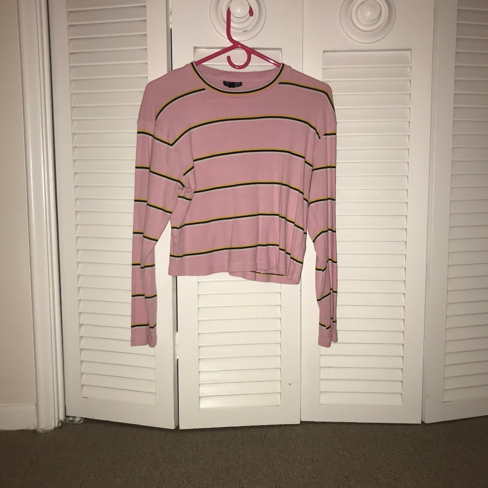 Pink Striped Sweater